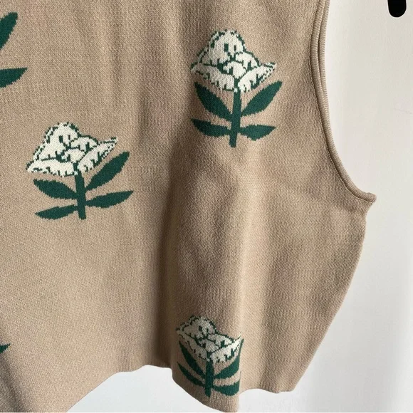 $155 NWT Rhode Jude Knit Top in Neutral Booti Sz Large - Picture 6 of 14